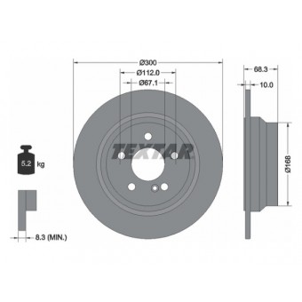 Fren Diski W211 W212 Arka Düz 200>350
